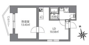 アズミュージック新宿御苑の物件間取画像